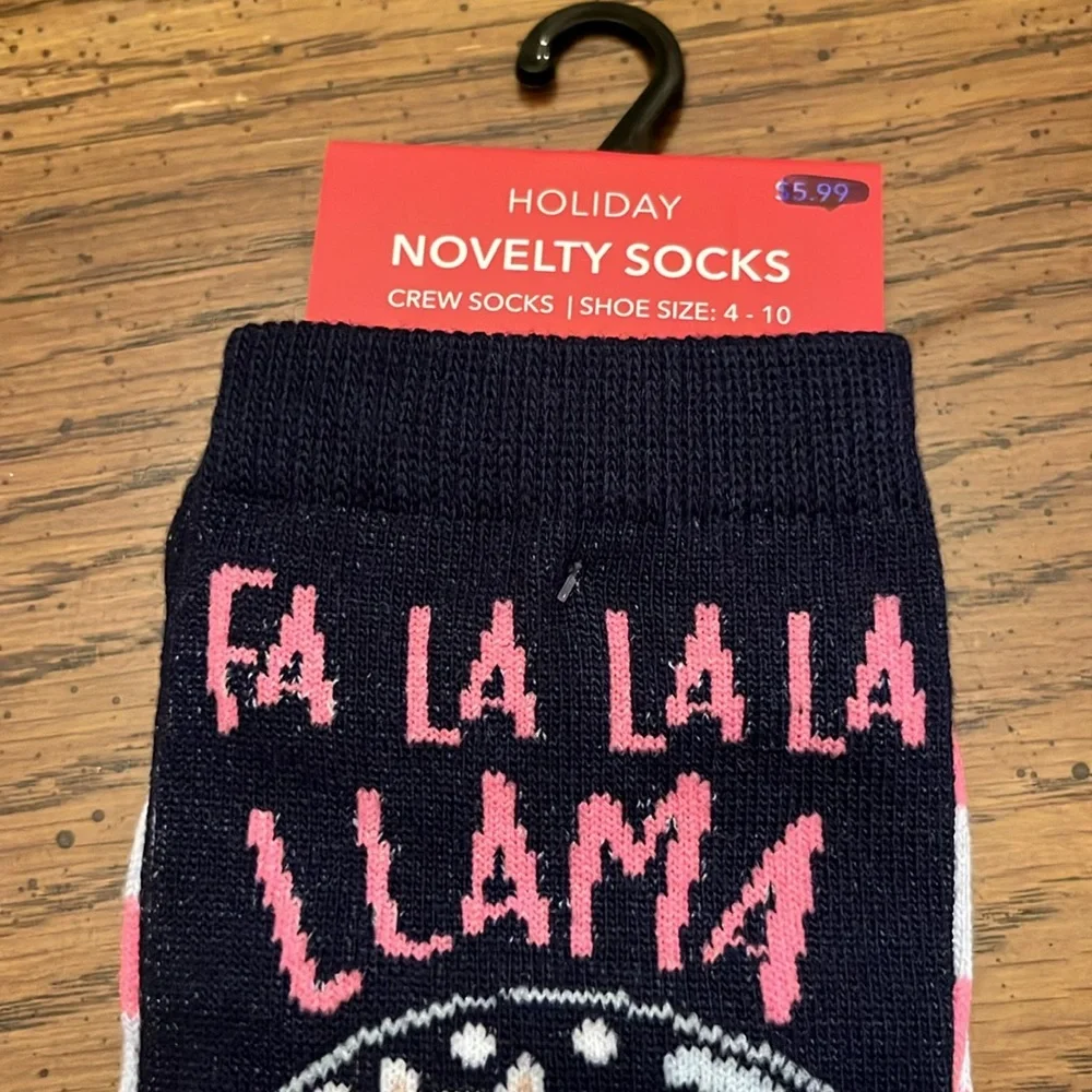 Llama holiday‎ socks, NWOT